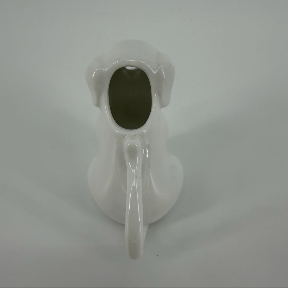 White Porcelain Dog Shaped Mini Creamer Pitcher - Picture 5 of 8